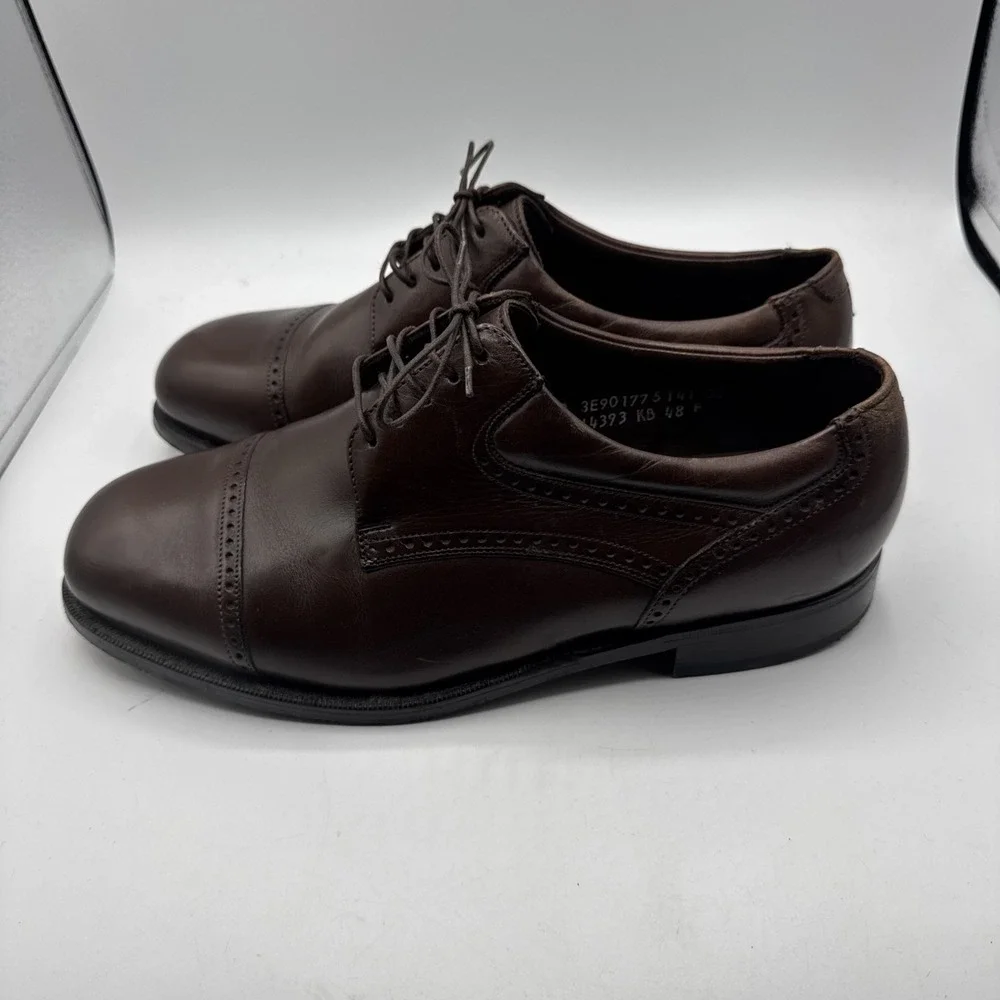 Florsheim MagneForce Shoes Men 9 Brown Leather Cap Toe Derby Dress Comfort